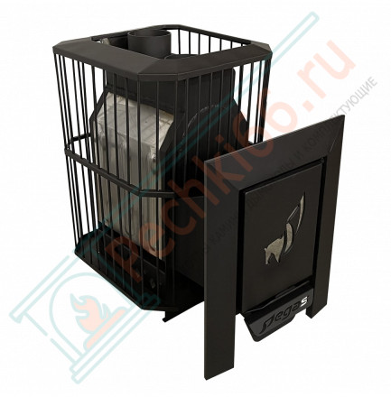 Банная печь Пегас-16 сетка, закрытая каменка (Pegas)