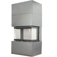 Камин Родос 800 графит белый шамот (ЭкоКамин)