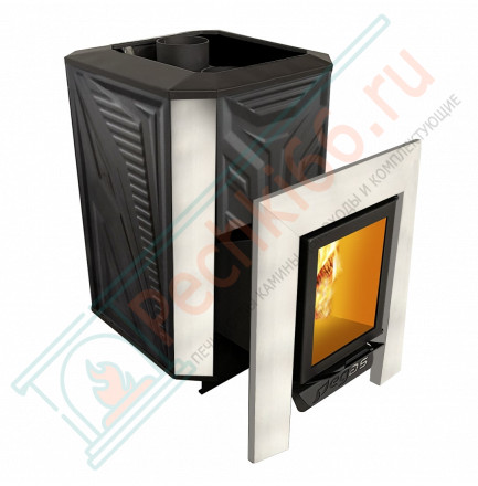 Банная печь Пегас-16 конвекция, дверца со стеклом, закрытая каменка (Pegas)