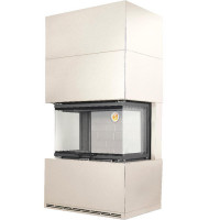 Камин Родос 800 слоновая кость белый шамот (ЭкоКамин)