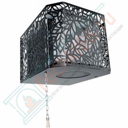 Обливное устройство для бани Каскад 60 л, хохлома черный (Изистим)