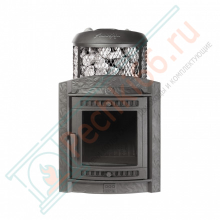 Печь банная "Атмосфера L" с комбинированной облицовкой Окаменевшее дерево наборное (ProMetall)
