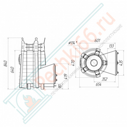 Банная печь Августа СТОУН стронг с панорамным стеклом (Добросталь)