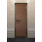 Дверь для хамама в бронзовом профиле, бронза матовая 200x90 (DoorWood)