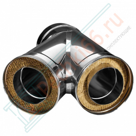 Тройник 45° с изол (НЕРЖ-321/0,8-НЕРЖ-439/0,5) d-150/230 (Дымок-Lux)