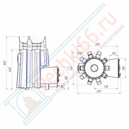 Банная печь Фредерика стронг со стеклом (Добросталь)