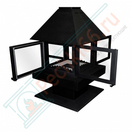 Камин Эклипс островной 4D (ЭкоКамин)