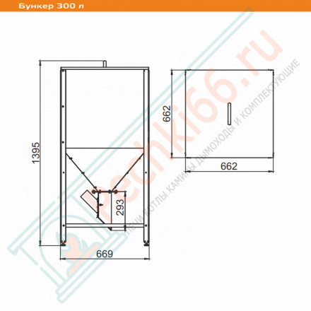 Пеллетная горелка Fox 25 с бункером 300 л (Zota)