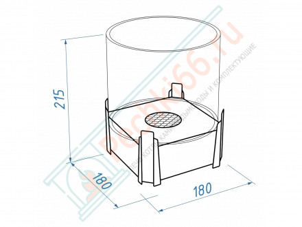 Биокамин сувенирный "ВДВ" М (LuxFire)