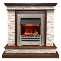 Электрический каминокомплект Calgary - Дуб / Сланец белый с очагом Chesford (Dimplex)