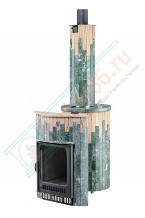 Дровяная банная печь Ферингер ОПТИМА "Змеевик + Окаменевшее дерево" до 28 м³
