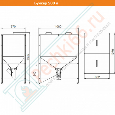 Пеллетная горелка Fox 43 с бункером 500 л (Zota)