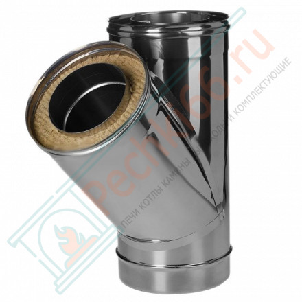 Тройник 45° с изол (НЕРЖ-321/0,8-НЕРЖ-439/0,5) d-300/380 (Дымок-Lux)