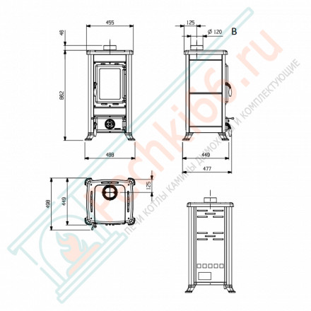 Печь-камин Fulvia Forno, цвет бежевый (La Nordica)