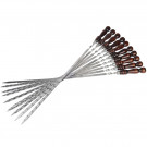 Набор шампуров L=40 см, с деревянной ручкой, 10 шт