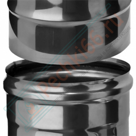 Сэндвич колено 45° (Aisi-304/0,8-НЕРЖ) d-150/210 (Ferrum Austenite HF Ceramics)