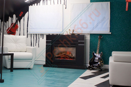 Каминокомплект Lindos - Алебастр (Высота 985мм) с очагом Symphony 26'' DF2608-INT