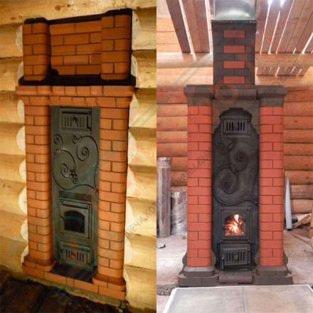 Печь для бани № 03РМ1 с конвекционным подогревом предбанника (Тройка)