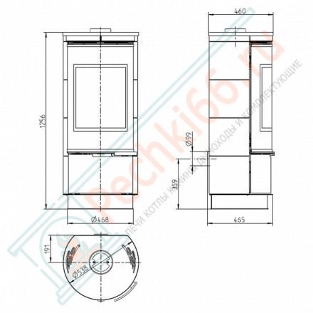 Печь-камин Andorra Plus, талькохлорит (Thorma)