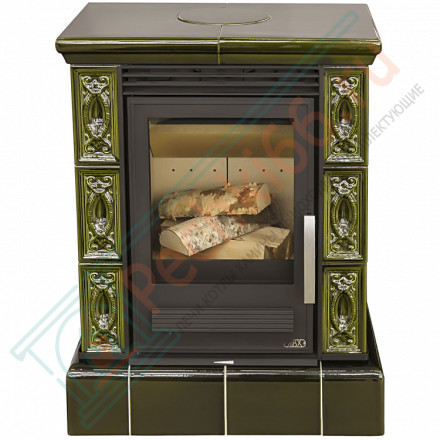 Кафельная печь Helvetia KP, керамический цоколь, 2-цвета (ABX)