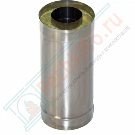 Сэндвич труба для дымохода L=0.5 м (НЕРЖ-439/1,0-ОЦИНК/0,5) d-180/260 (УМК)