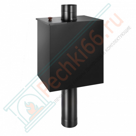 Бак на трубе Black прямоугольный (НЕРЖ-439/0,8мм) 55 л, d-115 (Россия)