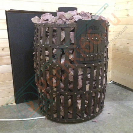 Печь для бани № 01Р бочка прямая (Тройка) до 30 м3