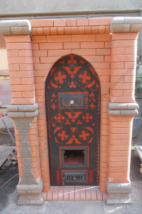 Печь для бани Готика 20 с подогревом предбанника (Тройка) до 24 м3