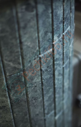 Печь для бани Атмосфера L+, усиленная каменка, ламели "Талькохлорит" (ProMetall)