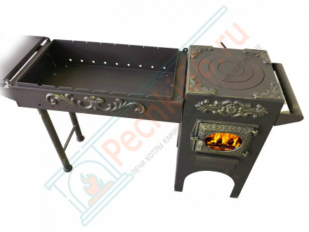 Печь казан-мангал Эксклюзив (Березка)