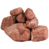 Камень для бани Яшма сургучная окатанная (ведро), 10 кг (Россия)