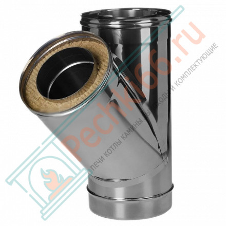 Тройник 45° с изол (НЕРЖ-321/0,5-НЕРЖ-439/0,5) d-200/280 (Дымок-Lux)