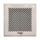 Каминная решетка с клапаном, 170х170-D125, белая (Megaprom)