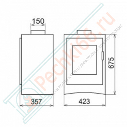 Печь-камин SKAL II (Thorma) до 165 м3