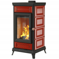 Изразцовая печь Астов Майолика, красная