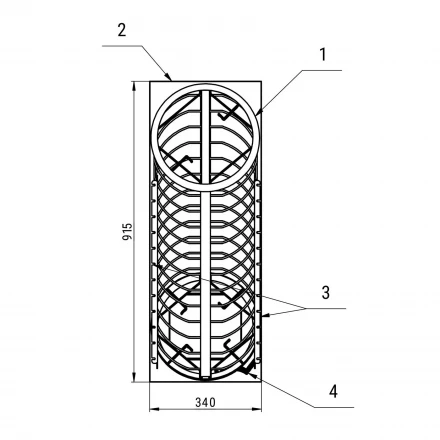 Сетка-каменка натрубная складная (ProMetall)