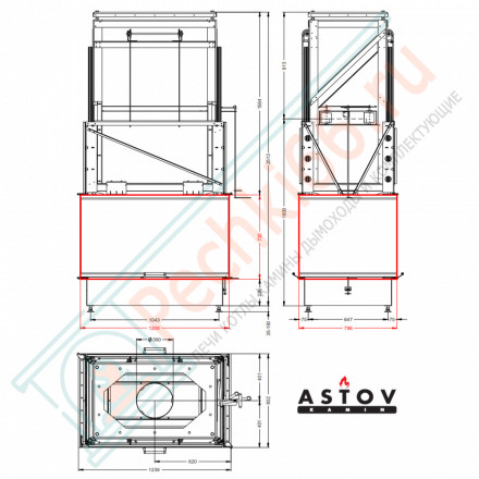 Каминная топка П4С 12080 (Астов)