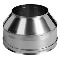 Конус на трубу с изол (НЕРЖ-321/0,5-НЕРЖ-439/0,5) d-300/380 (Дымок-Lux)