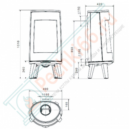 Чугунная печь BOLD300, цвет - белый (Dovre)