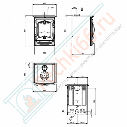 Печь-камин Cucinotta CMO, цвет кремовый (La Nordica)