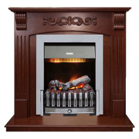 Электрический каминокомплект Sorrento угловой - Орех с очагом Danville Chrome FB2