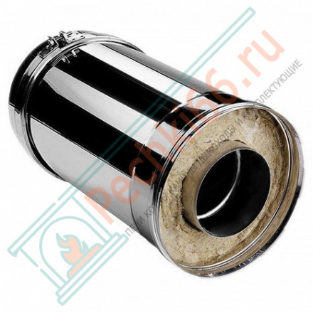 Сэндвич труба V50R с изол L=250 (AISI-321/0,8-ОЦИНК-RAL/0,5) d-120/220 (Вулкан)