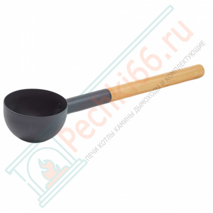 Черпак алюминиевый с бамбуковой ручкой Kauha 2, черный (Kolo)