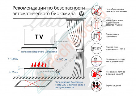 Биокамин автоматический 1100 RC INOX (Good Fire)