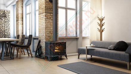 Чугунная печь-камин KOZA K9 W с водяным контуром (Kratki)