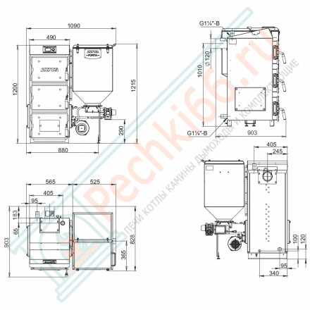 Угольный автоматический котел Forta 20 (Zota) 20 кВт
