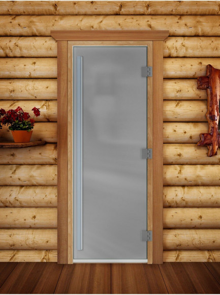 Дверь для бани и сауны Престиж сатин, 200х80 по коробке (DoorWood) в Омске