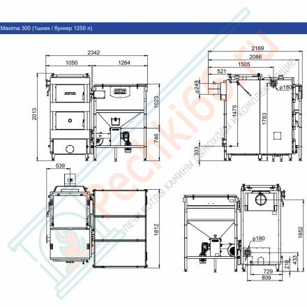 Котел универсальный Maxima 300 (Zota) 300 кВт
