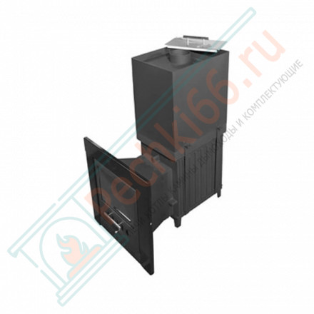 Чугунная печь для бани Торнадо 18М2 К ВК, с Т/О и стеклом (Компакт) до 18 м³