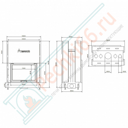 Каминная топка Flat W 90/60 (A.caminetti)